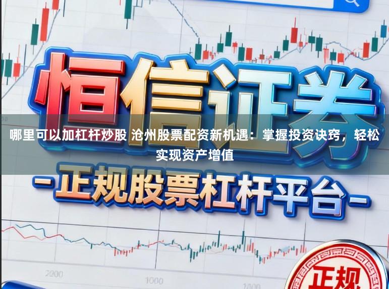 哪里可以加杠杆炒股 沧州股票配资新机遇：掌握投资诀窍，轻松实现资产增值